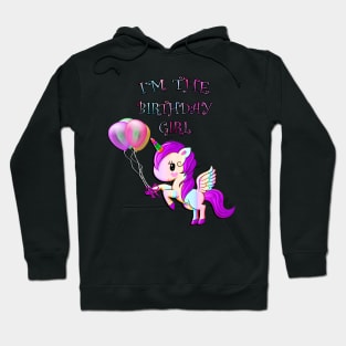 BIRTHDAY GIRL UNICORN GIFT, I'M THE BIRTHDAY GIRL SHIRTS, MUGS, CARDS, STICKERS and other gift ideas Hoodie